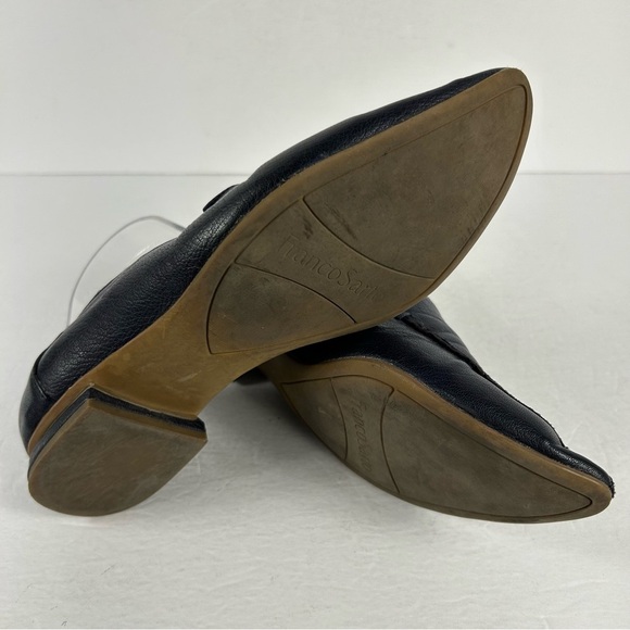 Franco Sarto Black Leather Loafers - Picture 6 of 8